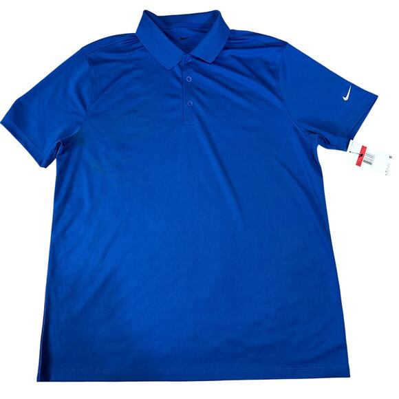 NIKE Men's Dri-FIT Classic Fit Players Polo with Flat Knit Collar Size L In Blue - Picture 1 of 11